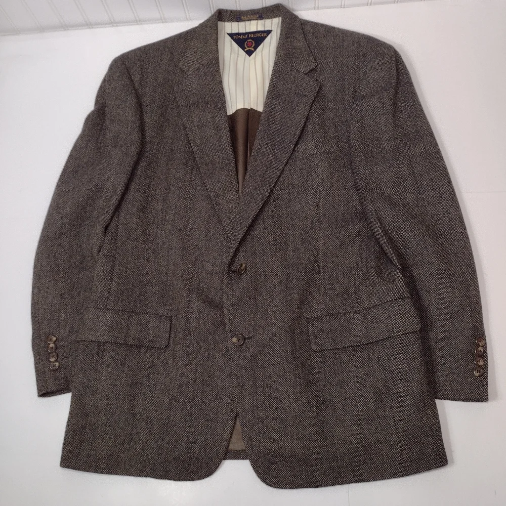 Tommy Hilfiger Men's Tweed Blazer - Brown Size (42) R
